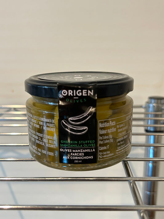 Origen Olives Gherkin Stuffed Manzanilla Olives