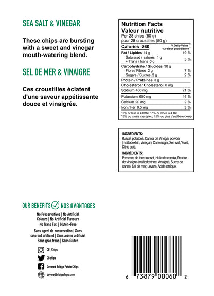 170g Sea Salt & Vinegar Chips