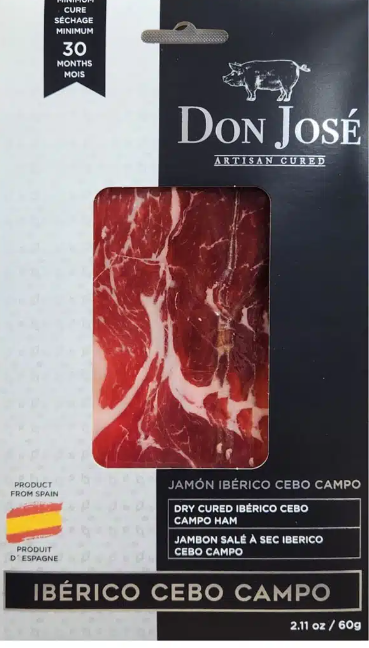 Don Jose Jamon Cured Iberico Cebo Campo Ham  30months