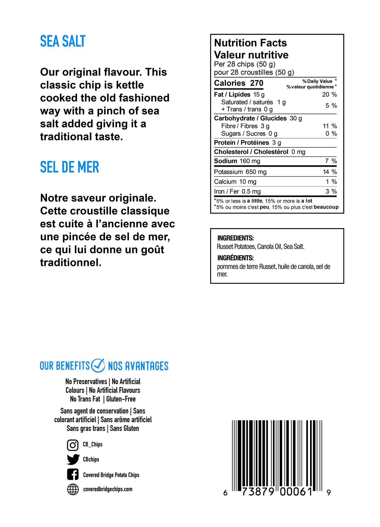 170g Sea Salt Chips