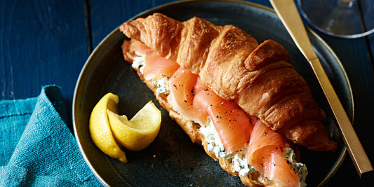 Smoked salmon croissant